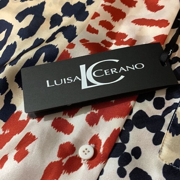NWT Luisa Cerano Silk Blouse - Picture 4 of 12